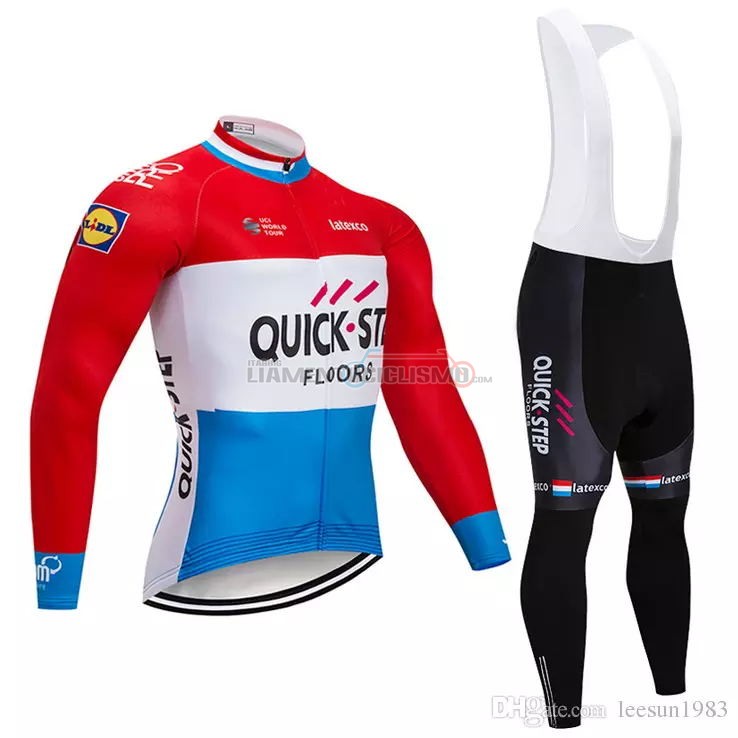 Abbigliamento Ciclismo Quick Step Floors ML 2018 Rosso Bianco Blu